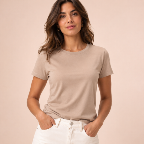 Camiseta básica algodão